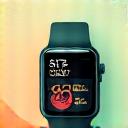 Hands interacting with a smartwatch